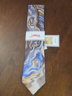 J. Garcia 100% Silk Tie In "How Fine" Pattern